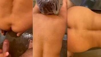 Guy Fucks GF Bathroom Shower with Licking