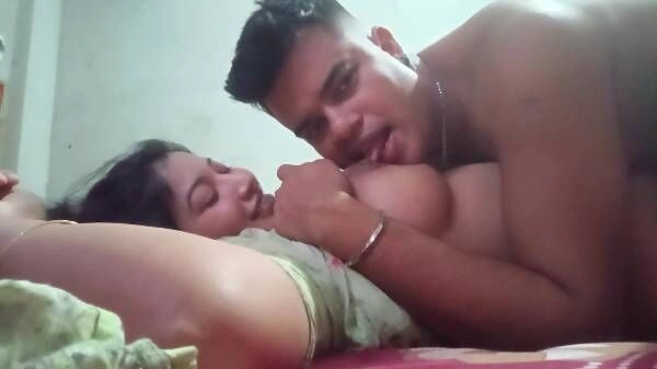Wife enjoys boobs licked pussy closeup